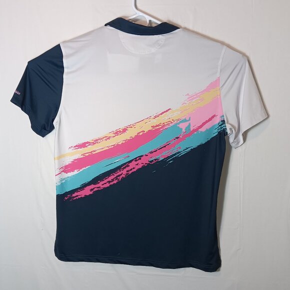 Chubbies Multicolor XL 88% Polyester 12% Spandex Golf Polo Shirt - Picture 2 of 5